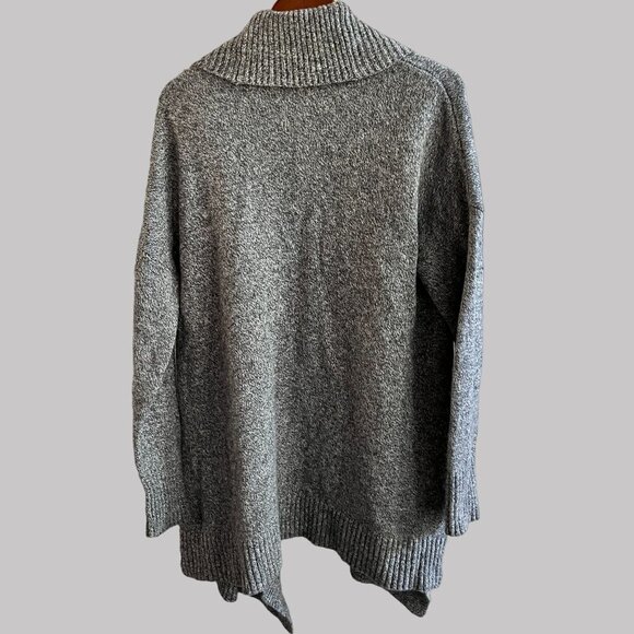 Banana Republic Women L Gray Wool Blend Buttonless Duster Cardigan - Picture 2 of 9